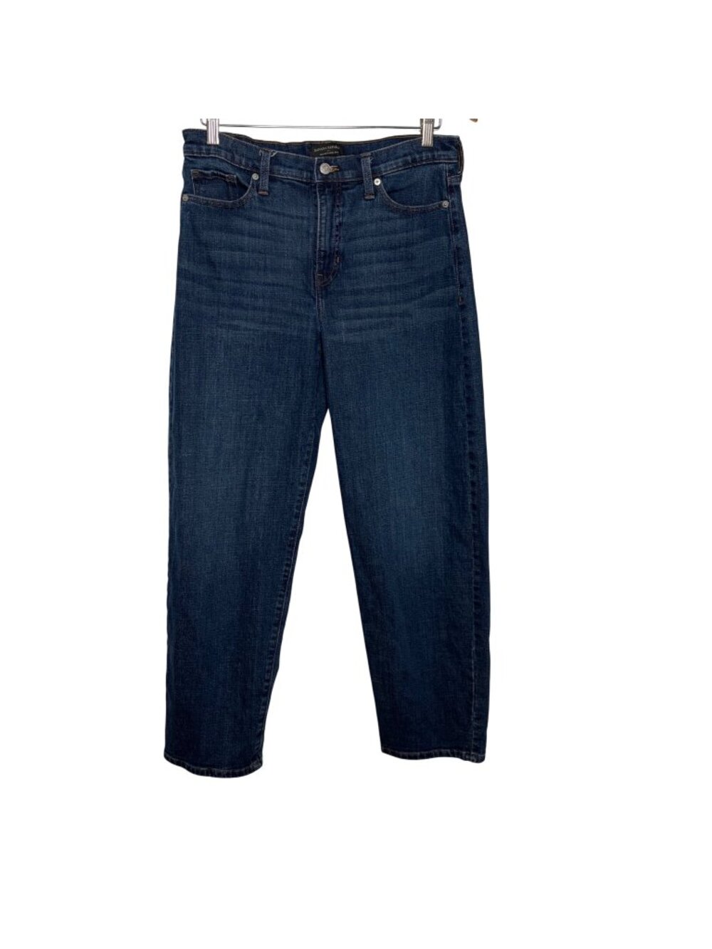 Banana Republic High Rise Barrel Jeans 29 8 Dark Wash Light Stretch